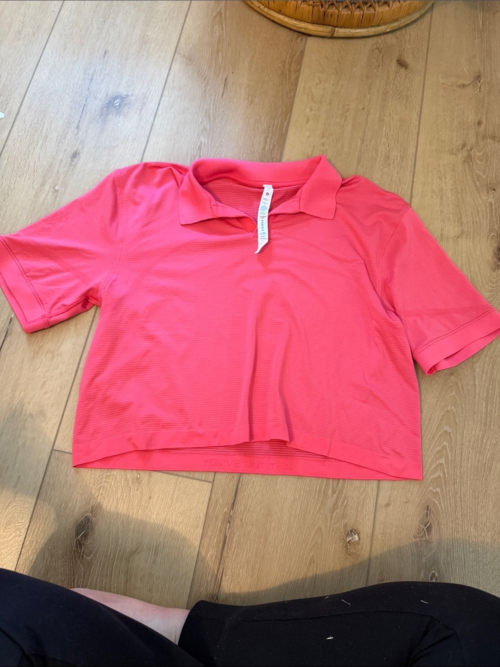 Lululemon cropped polo top sz10 lipgloss